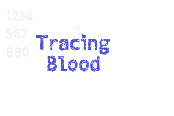 Tracing Blood Font Download