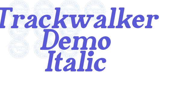 Trackwalker Demo Italic font free