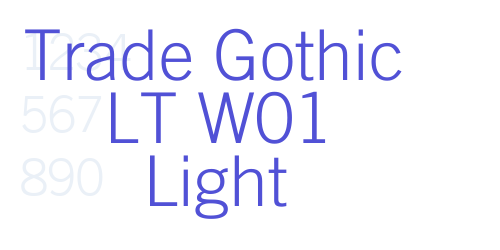 Trade Gothic LT W01 Light