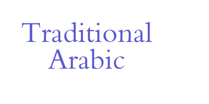 Traditional Arabic Font