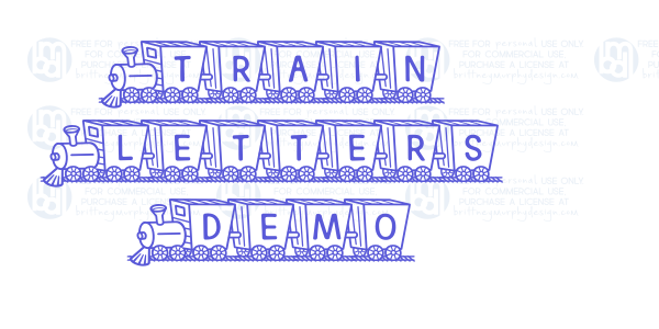 Train Letters Demo font free