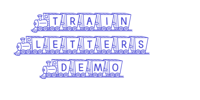 Train Letters Demo Font Download