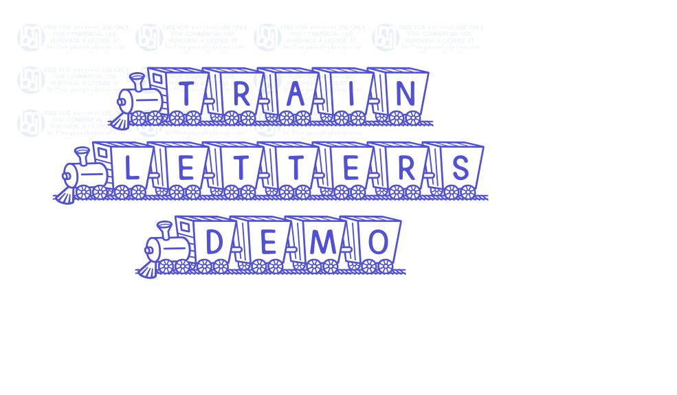 Train Letters Demo-font-download