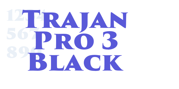 Trajan Pro 3 Black font free