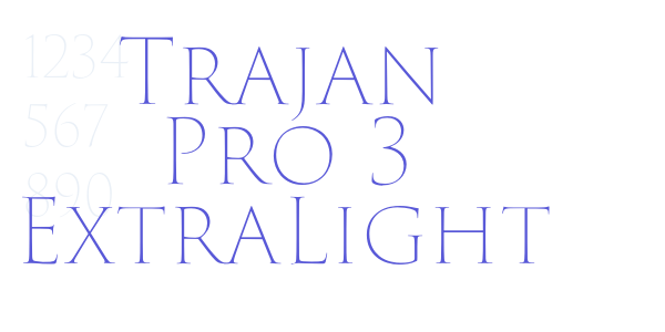 Trajan Pro 3 ExtraLight font free