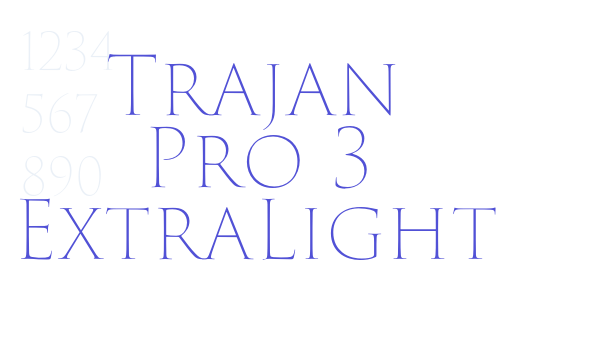 Trajan Pro 3 ExtraLight font download