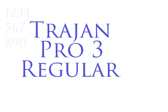 Trajan Pro 3 Regular font download