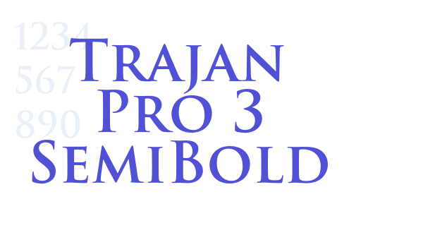 Trajan Pro 3 SemiBold font download