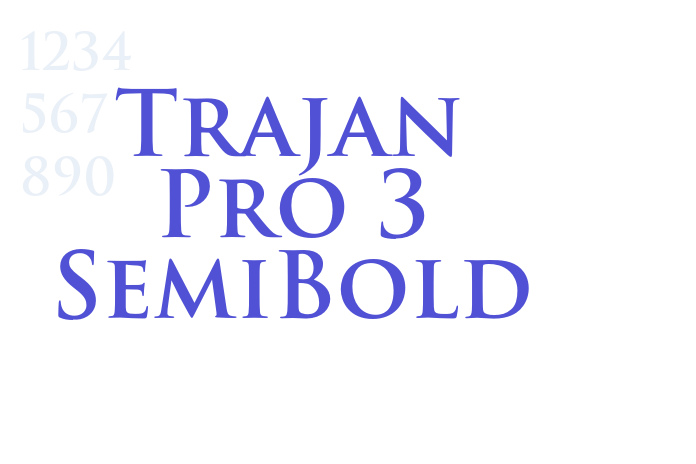 Trajan Pro 3 SemiBold font download