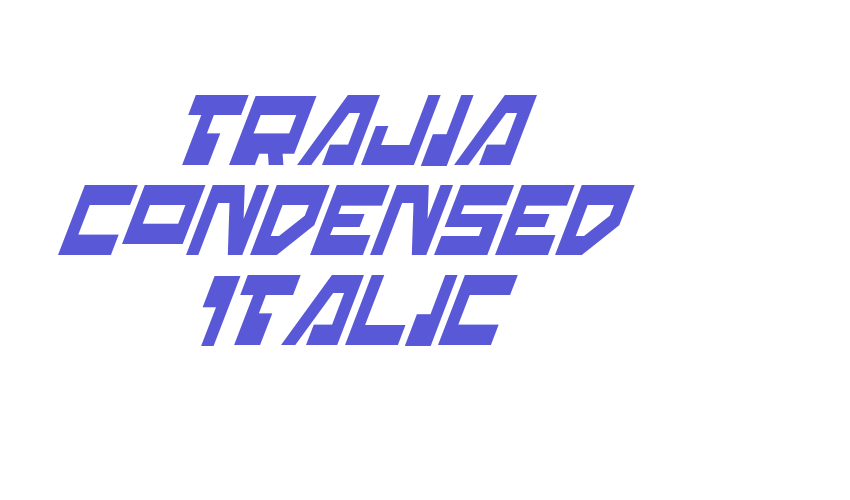 Trajia Condensed Italic Font