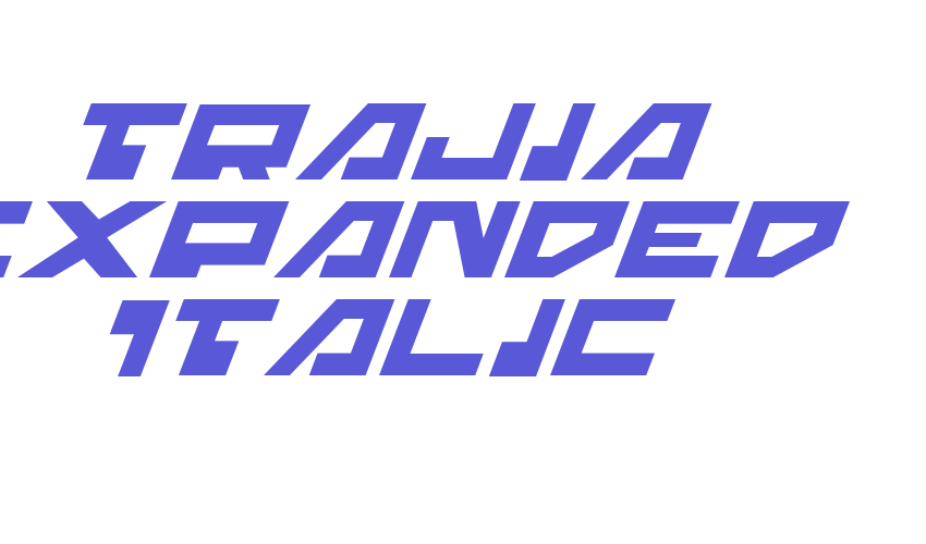 Trajia Expanded Italic Font