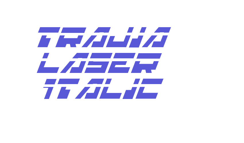 Trajia Laser Italic Font