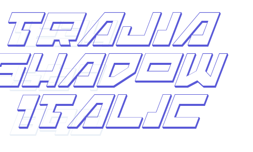 Trajia Shadow Italic Font