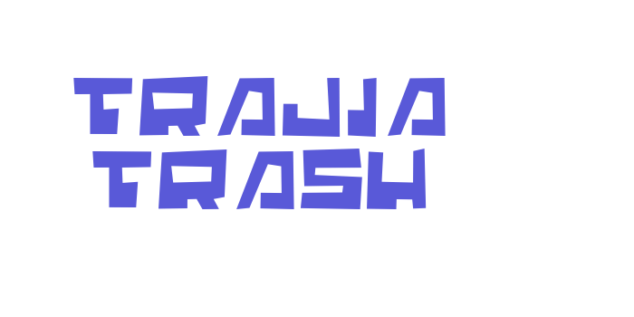 Trajia Trash Font Download