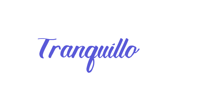 Tranquillo Font Download