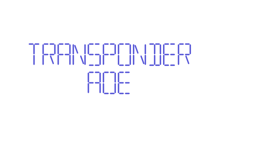 Transponder AOE Font Download