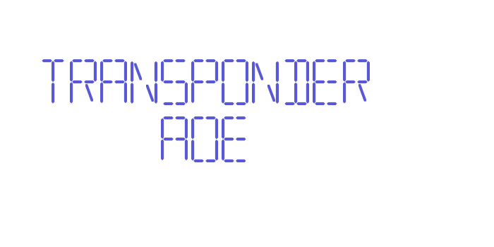 Transponder AOE Font Download