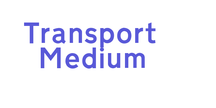 Transport Medium Font Download