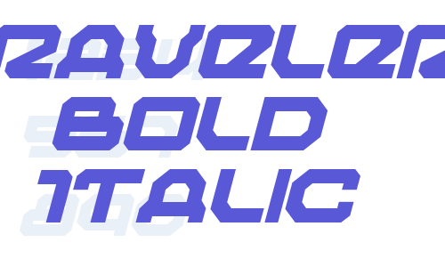 Traveler Bold Italic Font