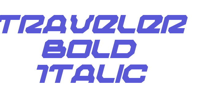 Traveler Bold Italic Font Download