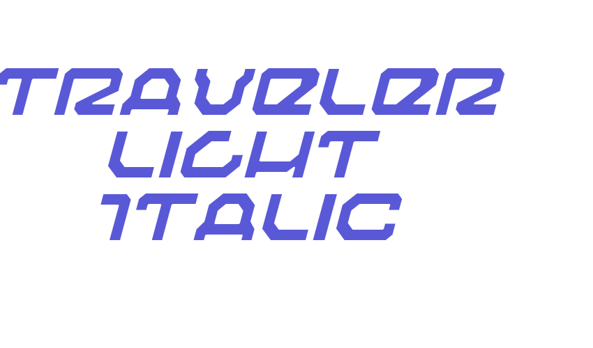 Traveler Light Italic Font