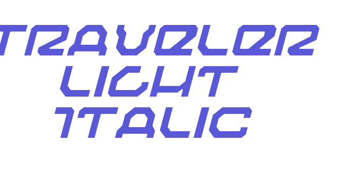 Traveler Light Italic Font Download