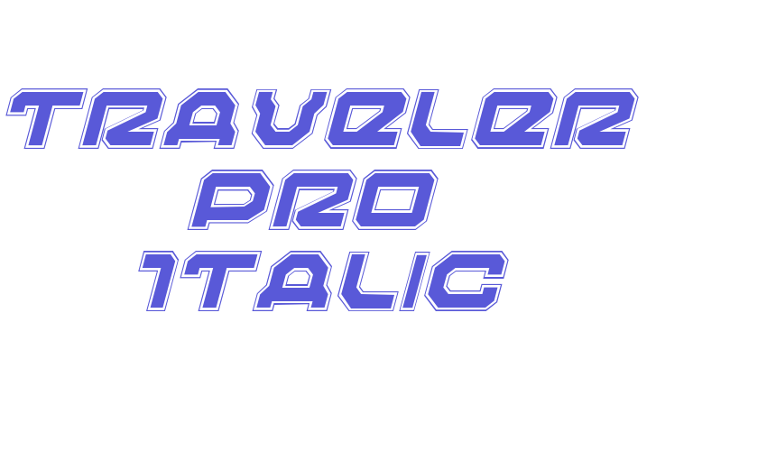 Traveler Pro Italic Font