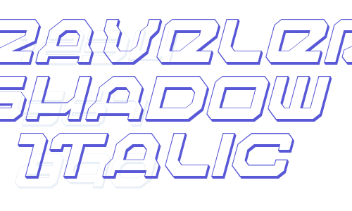 Traveler Shadow Italic Font