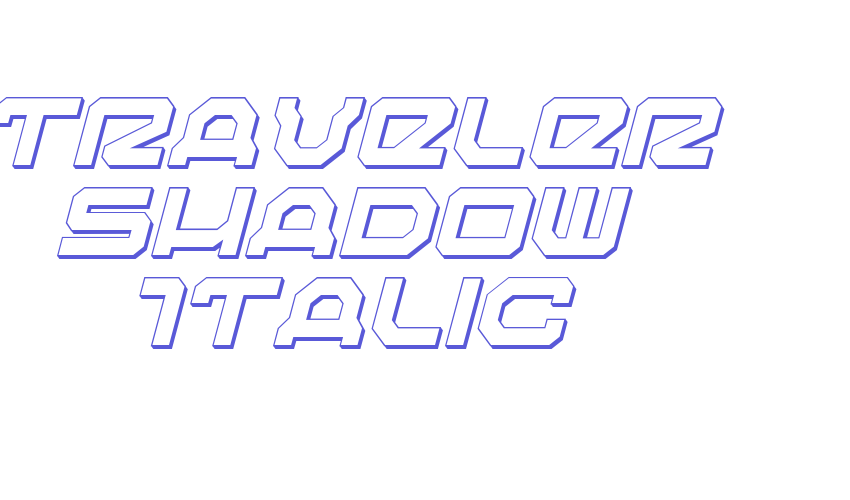 Traveler Shadow Italic Font