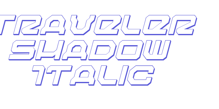 Traveler Shadow Italic Font Download