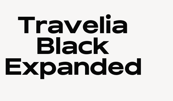 Travelia Black Expanded Font