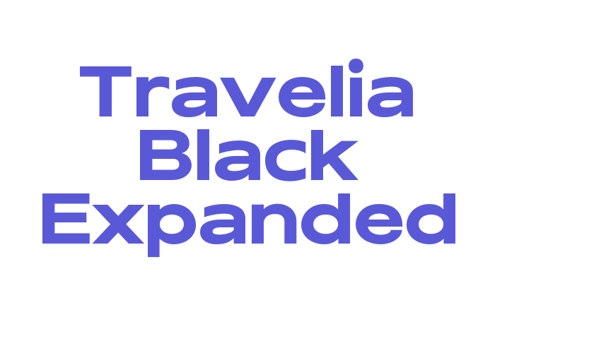 Travelia Black Expanded Font