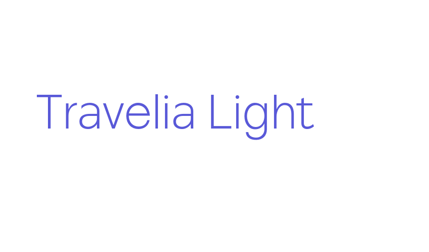 Travelia Light Font