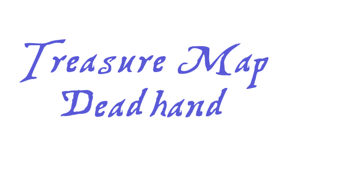 Treasure Map Deadhand Font