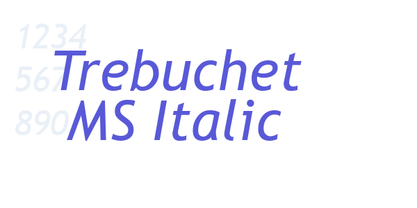 Trebuchet MS Italic font