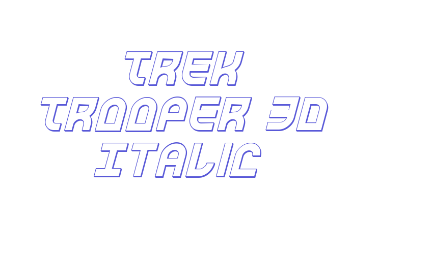 Trek Trooper 3D Italic Font