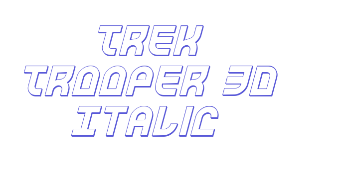 Trek Trooper 3D Italic Font Download