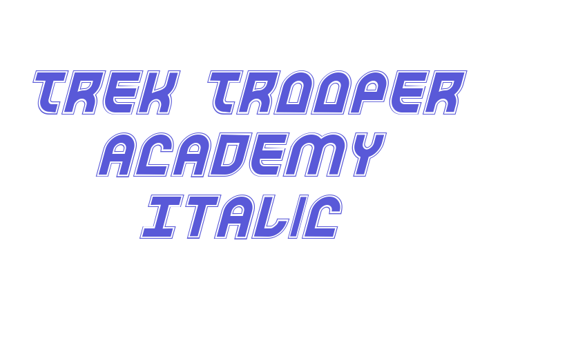 Trek Trooper Academy Italic Font