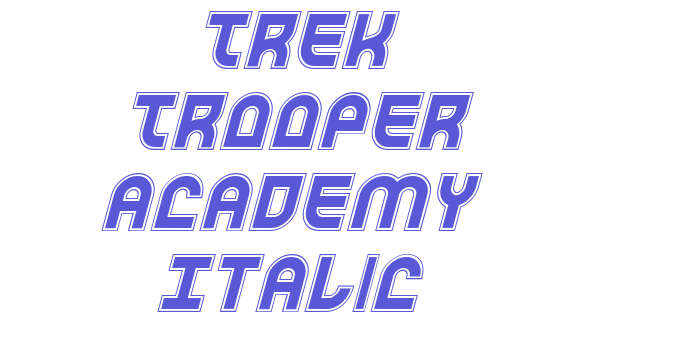 Trek Trooper Academy Italic Font Download