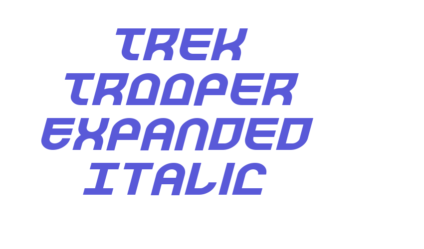 Trek Trooper Expanded Italic Font