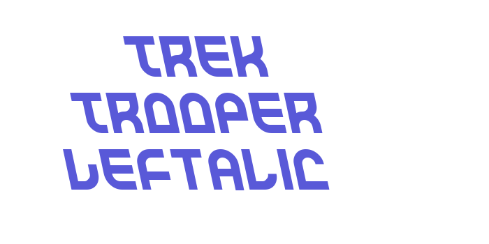 Trek Trooper Leftalic Font Download