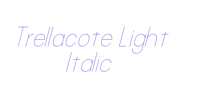 Trellacote Light Italic Font Download