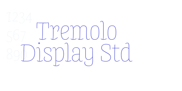 Tremolo Display Std font free