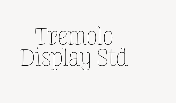 Tremolo Display Std Font