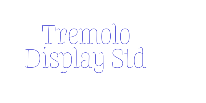 Tremolo Display Std Font Download