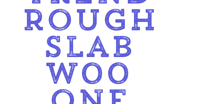 Trend Rough Slab W00 One Font