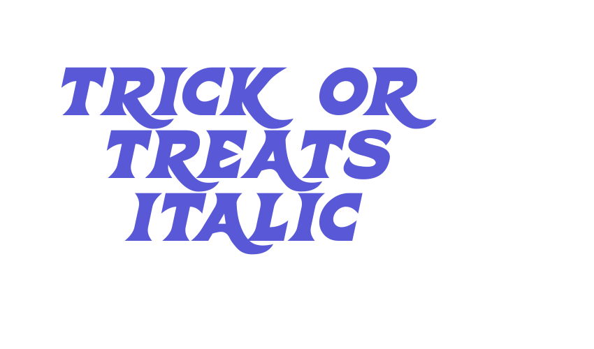 Trick Or Treats Italic Font Download