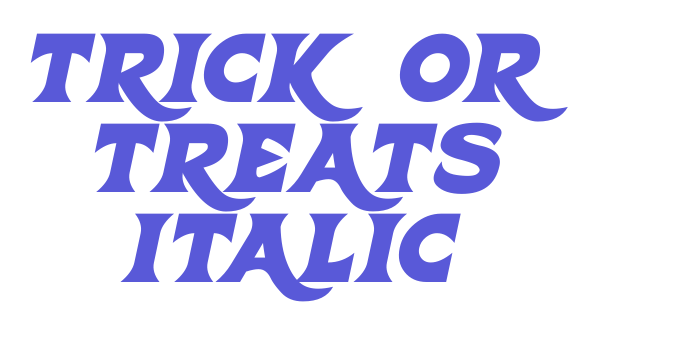 Trick Or Treats Italic Font