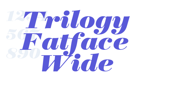 Trilogy Fatface Wide font free