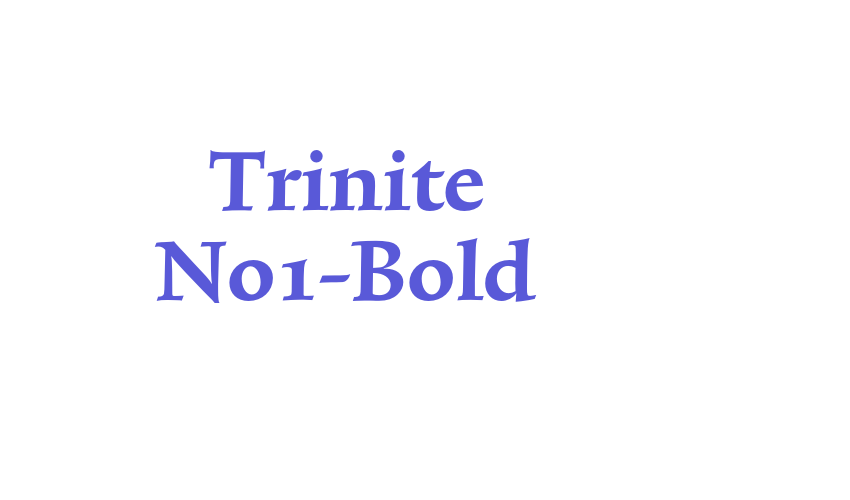 Trinite No1-Bold Font